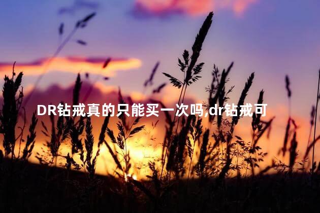 DR钻戒真的只能买一次吗,dr钻戒可以买第二枚吗