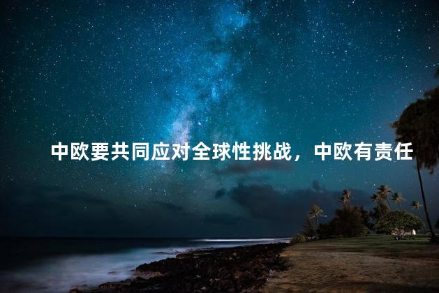 中欧要共同应对全球性挑战，中欧有责任为世界提供更多稳定性