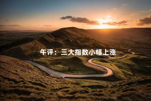 午评：三大指数小幅上涨
