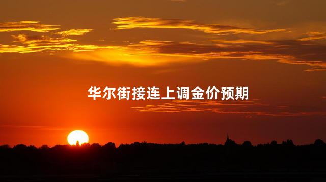 华尔街接连上调金价预期