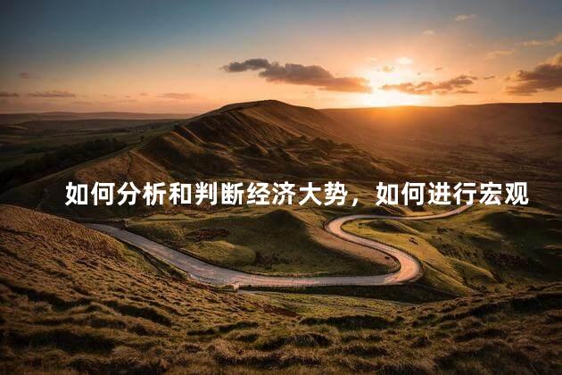 如何分析和判断经济大势，如何进行宏观分析