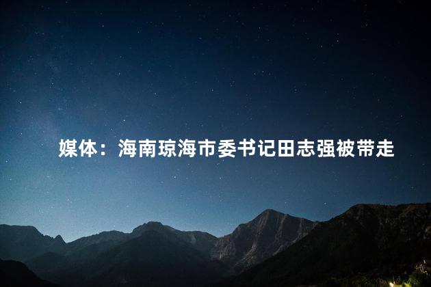 媒体：海南琼海市委书记田志强被带走