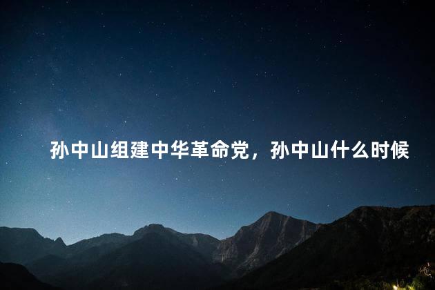 孙中山组建中华革命党，孙中山什么时候组建中华革命党