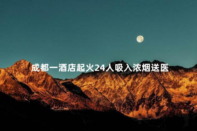 成都一酒店起火24人吸入浓烟送医