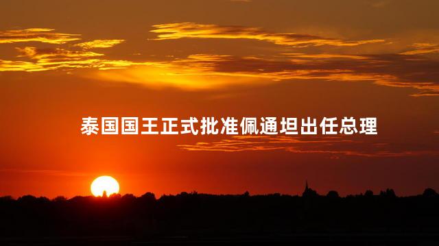 泰国国王正式批准佩通坦出任总理
