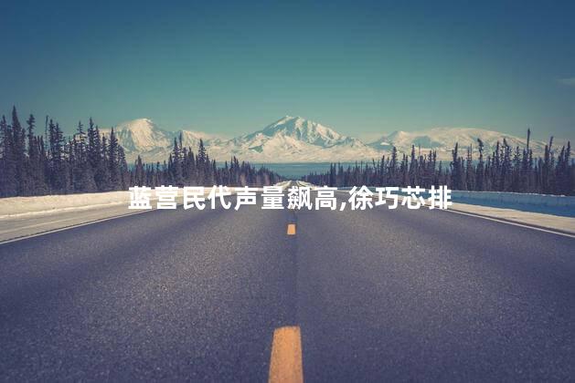 蓝营民代声量飙高 徐巧芯排第一