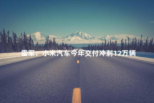 雷军：小米汽车今年交付冲刺12万辆