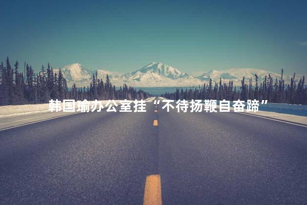 韩国瑜办公室挂“不待扬鞭自奋蹄”